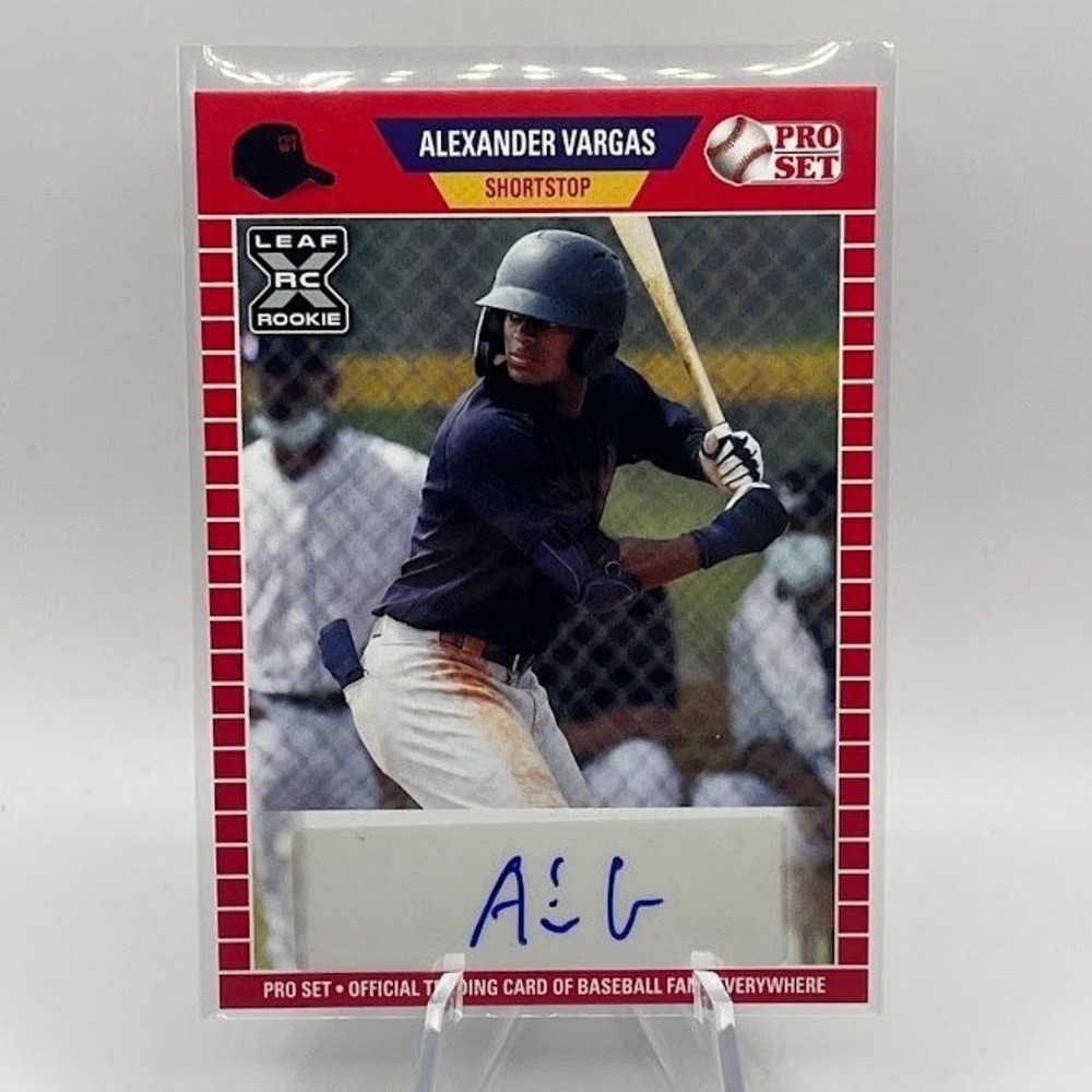 Alexander Vargas Autograph 2021 Leaf Pro Set PS-AV1 MLB New York Yankees